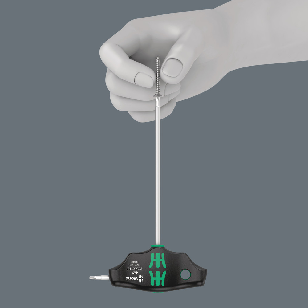 TORX® HF Tournevis en T avec fonction de retenue 467 TORX HF 9 x 100 mm WERA - 05023370001
