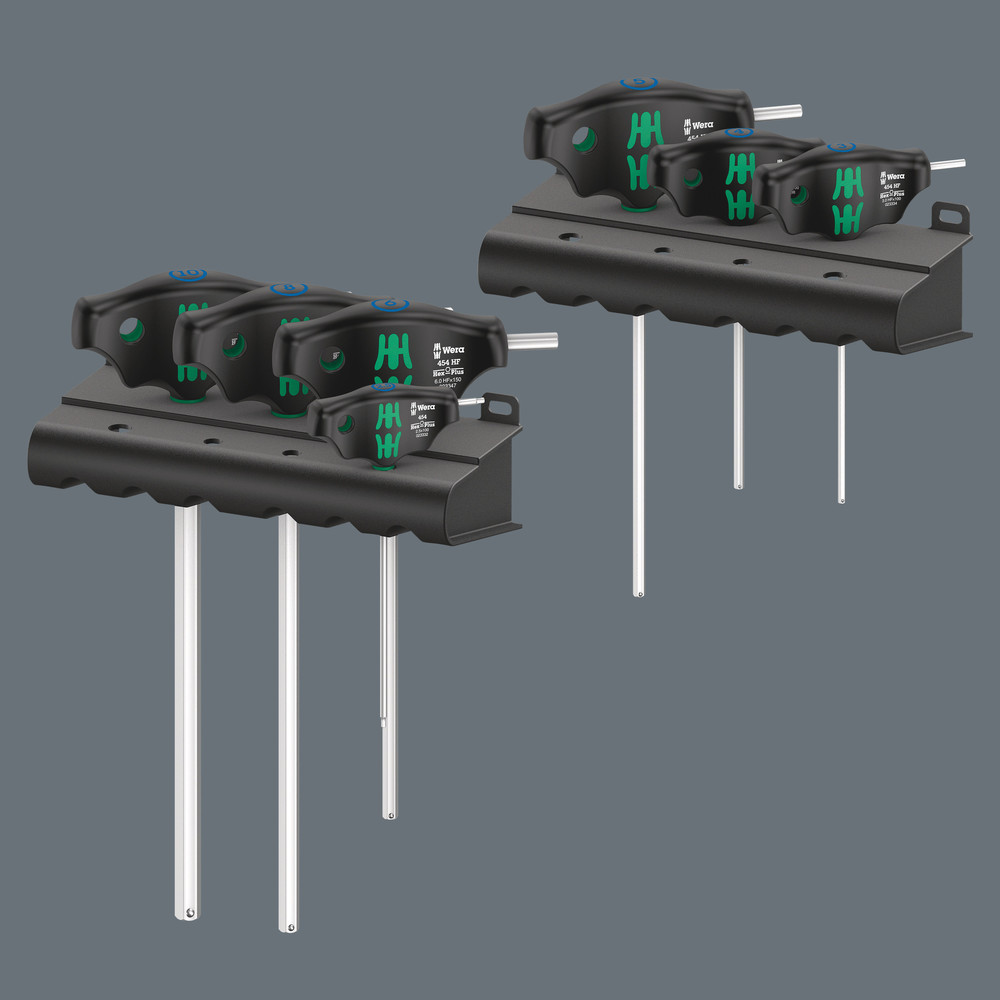 Set 1 Jeu de tournevis Hex-Plus à manche en T avec fonction de retenue 454/7 HF Set 1 WERA - 05023450001