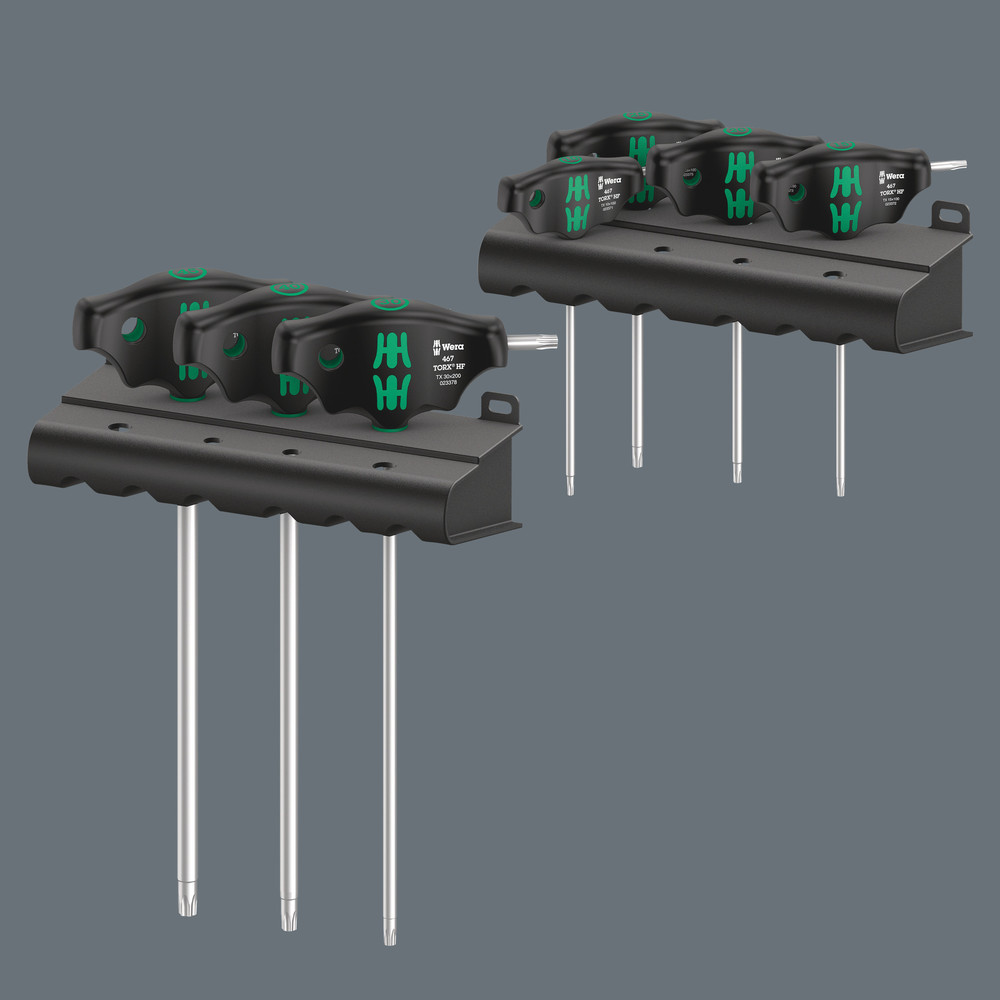 Set 1 Jeu de tournevis à manche en T avec fonction de retenue 467/7 TORX HF Set 1 WERA - 05023452001