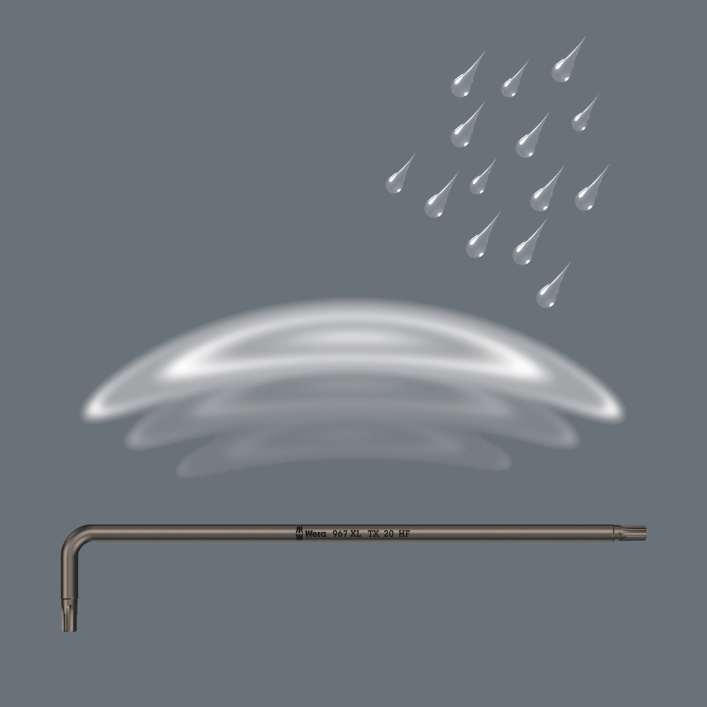 Clés mâles coudées avec fonction de retenue, version longue 967/9 TORX XL HF 1 WERA - 05024450001