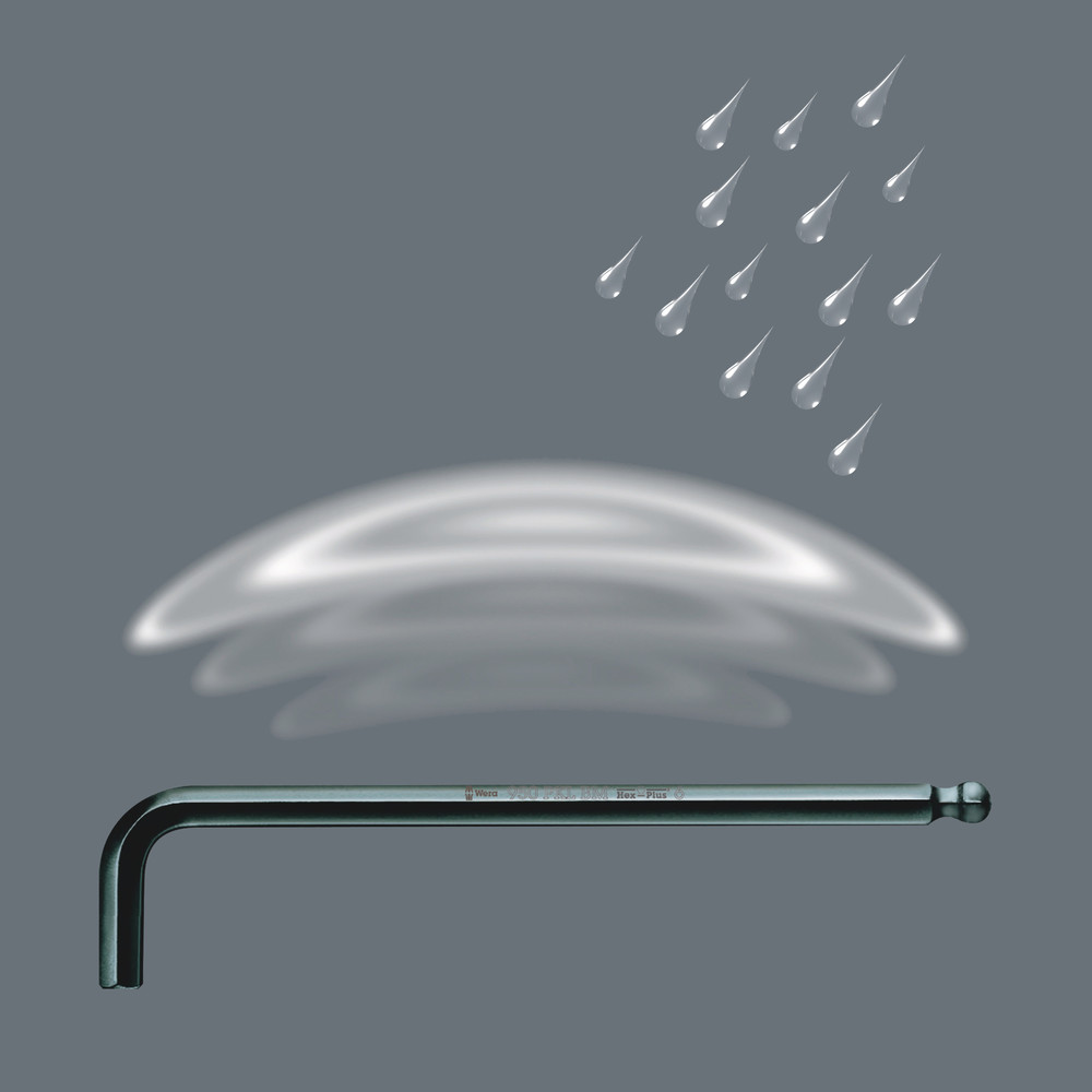 Clés mâles coudées, syst. métrique, BlackLaser 950 PKL BM Hex-Plus 4,0 WERA - 05027105001