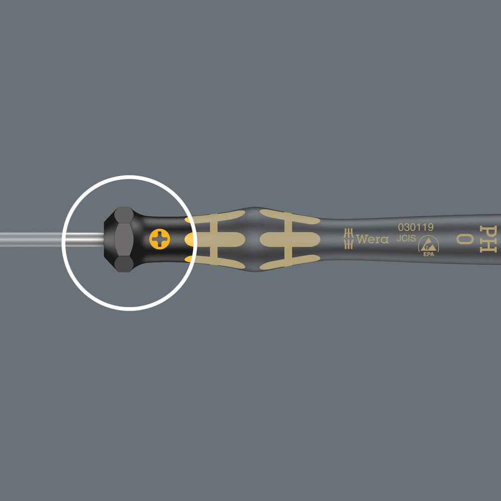 Tournevis Kraftform Micro pour vis à fente 1578 A ESD Micro 0,60 x 3,5 x 80 mm WERA - 05030106001