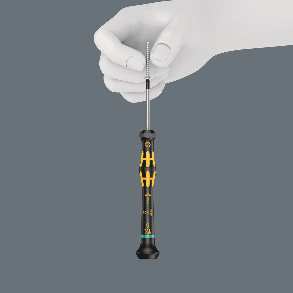 Tournevis Micro ESD avec fonction de retenue 1567 ESD Micro HF TX 8 x 60 mm WERA - 05030404001