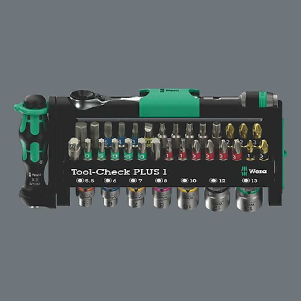 Jeu de 39 tournevis interchangeables WERA Hexagonale Hex-plus Phillips Pozidriv plat - 05049055001