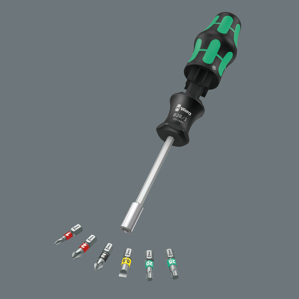 Porte-embout avec réserve, 6 embouts Kraftform Kompakt 27 Set 1 Wera - 05051510001