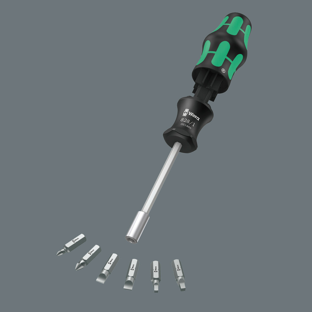 Porte-embout avec réserve, 6 embouts Kraftform Kompakt 27 Imperial Set 1 Wera - 05051512001