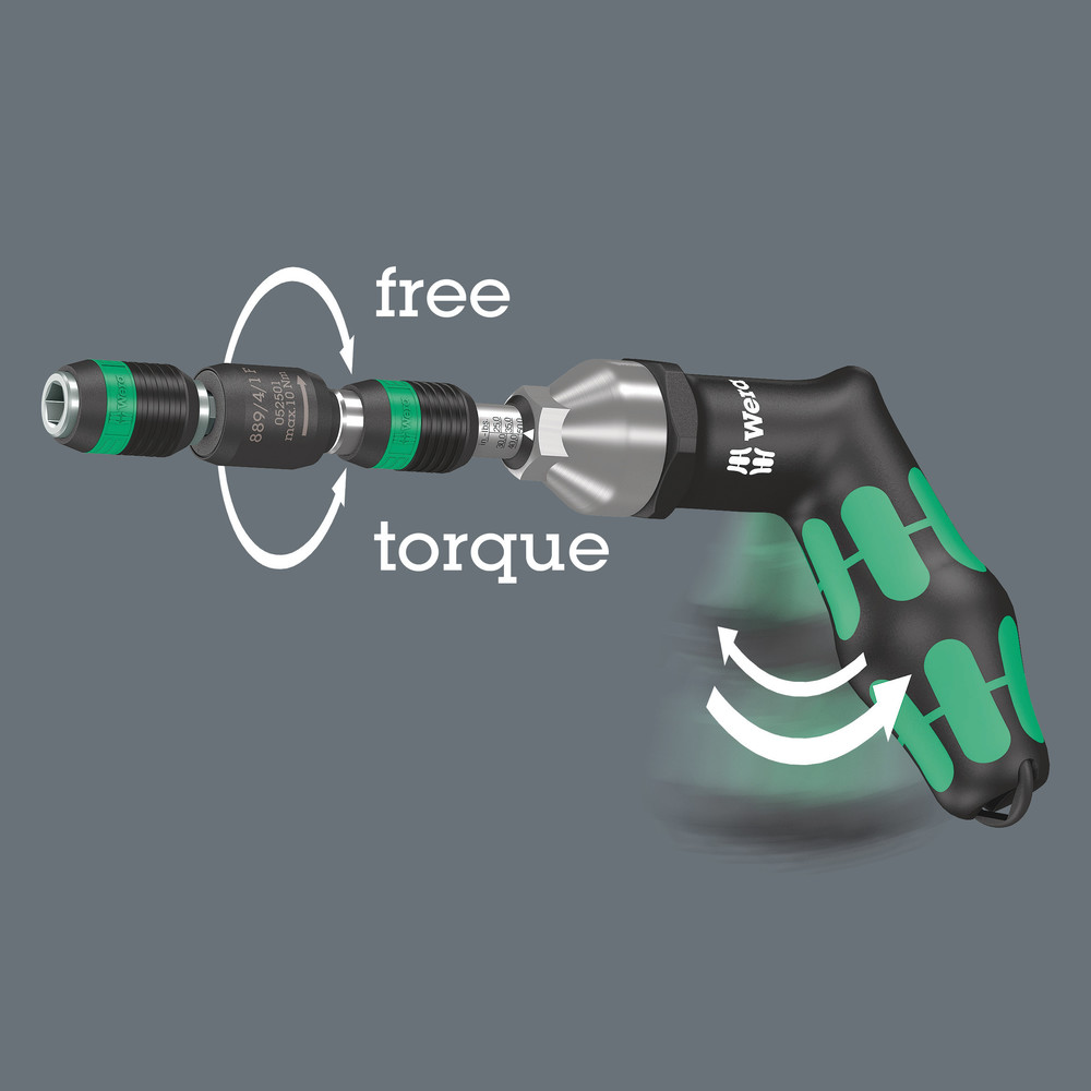 Porte-embouts à roue libre Rapidaptor pour tournevis dynamométriques avec manche « revolver » 889/4/1 F Rapidaptor WERA - 05052501001