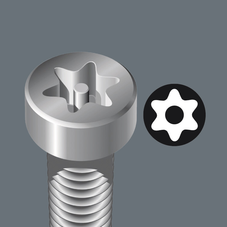 Emb.stand. extra rigide avec orifice 867/1 Z BO TORX 25 x 25 mm SB Wera - 05073065001