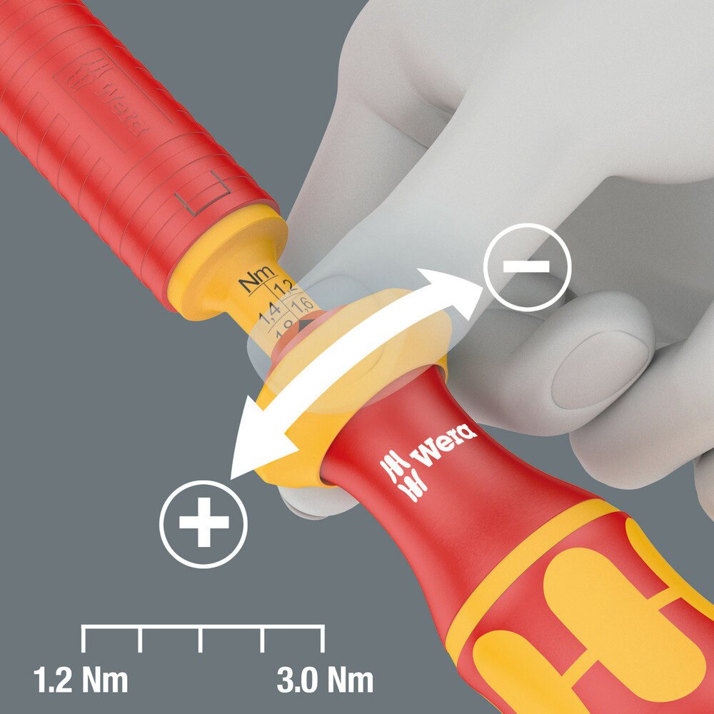 Série 7400 VDE Manche dynamométrique réglable (0,3-3,5 Nm) 7440 VDE 0,3 - 1,2 Nm WERA - 05074752001