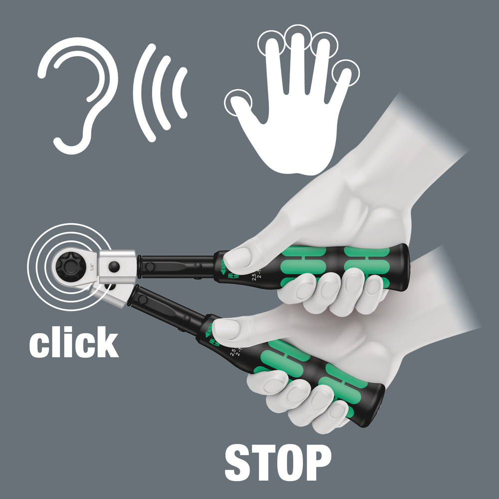 Clé dynamométrique à outil interchangeable à couple préréglé Click-Torque XP 4, 20-250 Nm, 20 Nm Click-Torque XP 4 WERA - 05075673010