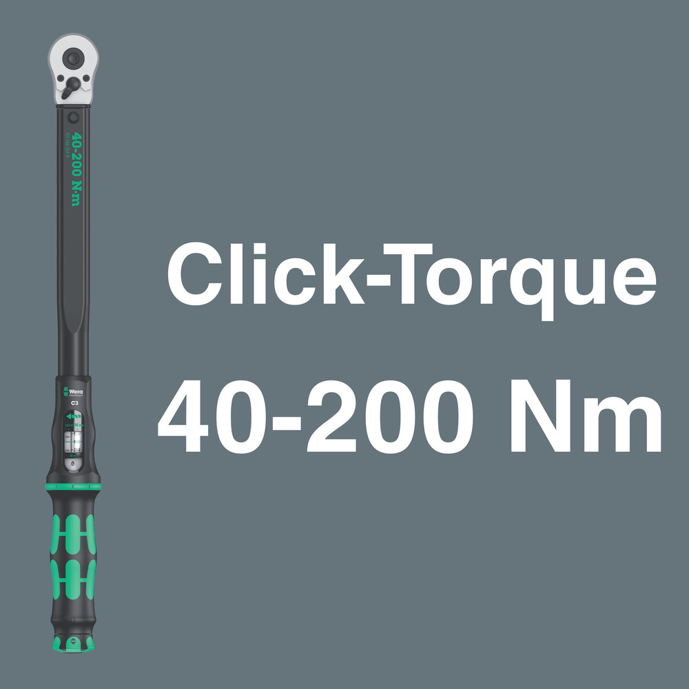 Click-Torque C 3 Set 2 pour le vissage dans le béton, 40-200 Nm Click-Torque C 3 Set 2 WERA - 05075681001