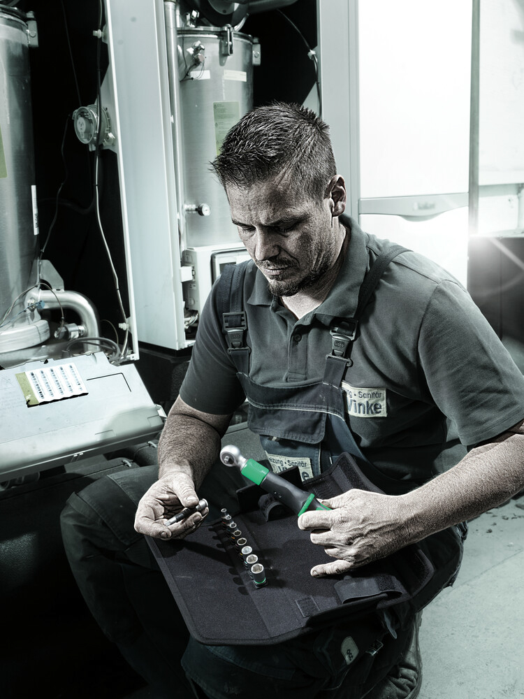 Clé dynamomé. +douilles+housse textile Safe-Torque A 1 Set Imperial 1 Wera - 05075831001