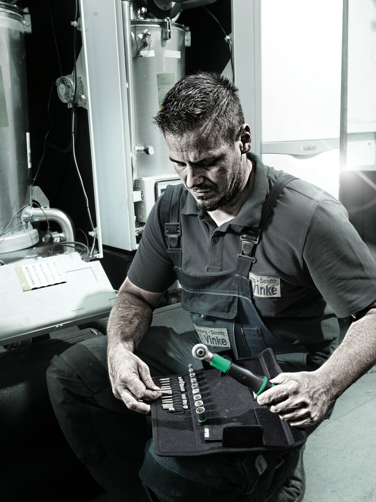 Clé dynamomé. +douilles+housse textile Safe-Torque A 2 Set 1 Wera - 05075832001