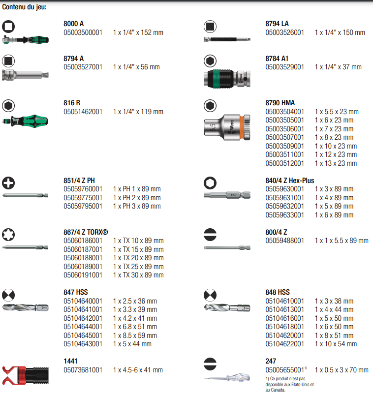 Mallette à outils 39 pièces métal WERA - 05135928001