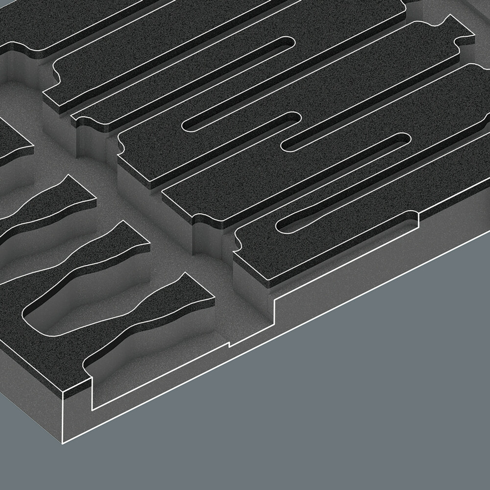 Pièce de rechange, sans outils 9810 Insert en mousse pour jeu de tournevis 1 Wera - 05137310001