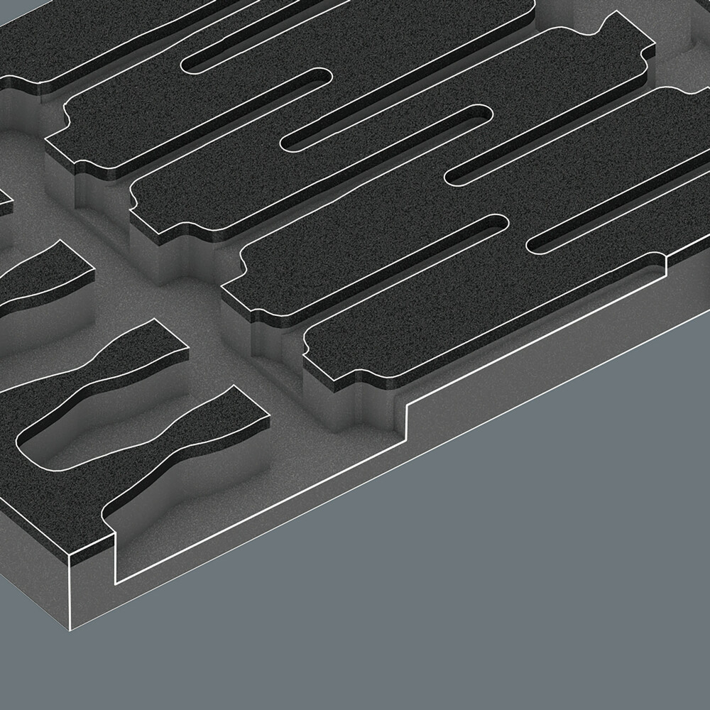 Pièce de rechange, sans outils 9811 Insert en mousse pour jeu de tournevis VDE 1 Wera - 05137311001