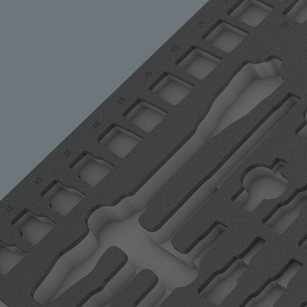 Pièce de rechange, sans outils 9822 Insert en mousse pour jeu de cliquet 8000 C Wera - 05137322001