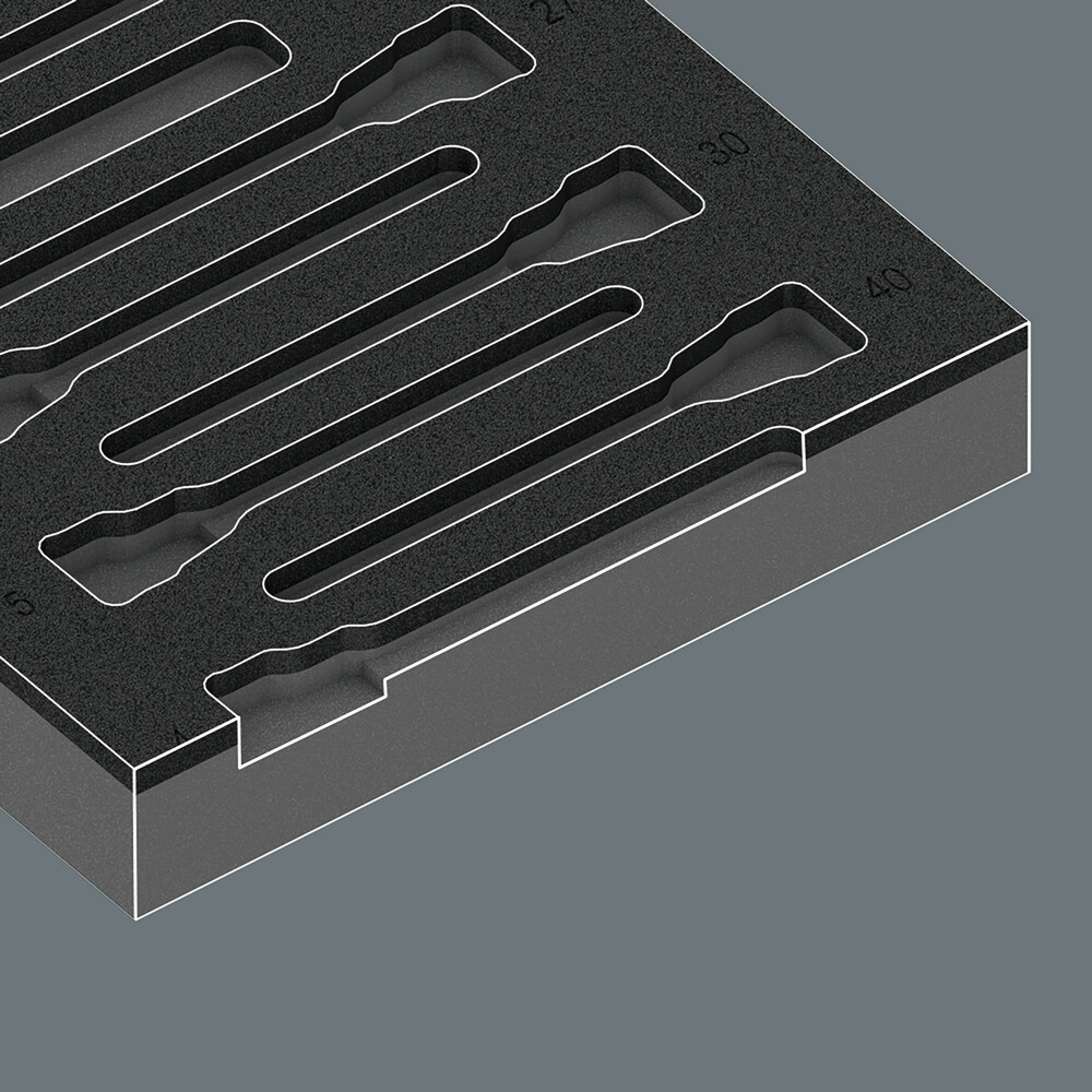 Pièce de rechange, sans outils 9823 Insert en mousse p.j.douille-embouts Zyklop B Wera - 05137323001
