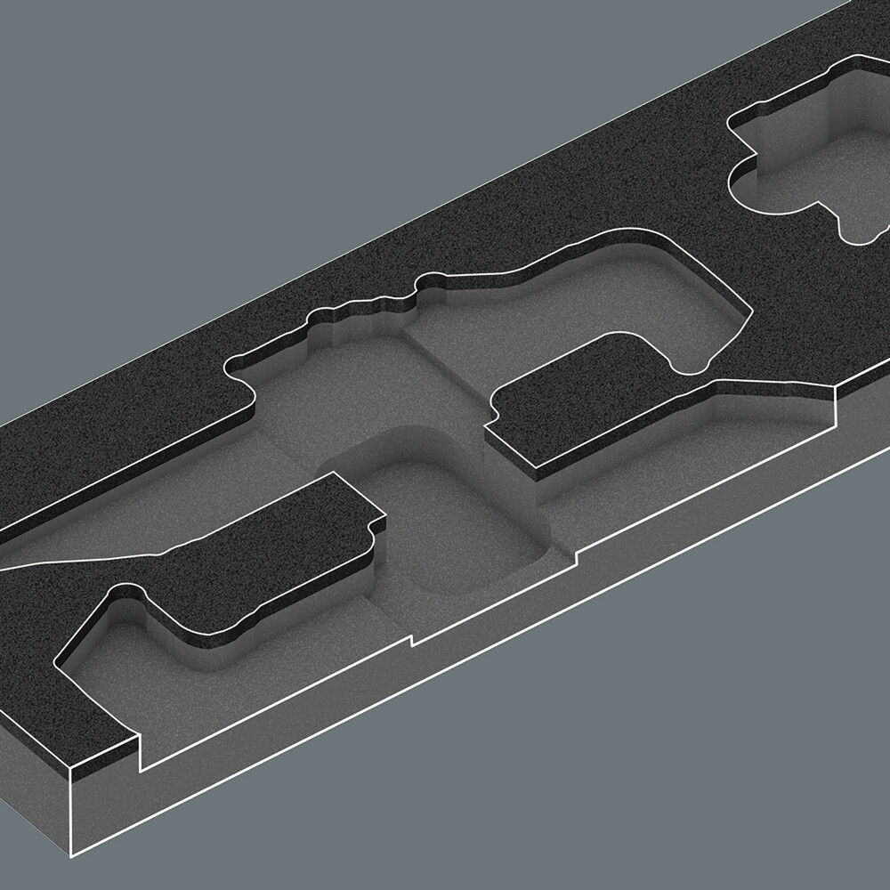 Pièce de rechange, sans outils 9840 Insert en mousse pour jeu de clés coudées 1 Wera - 05137340001