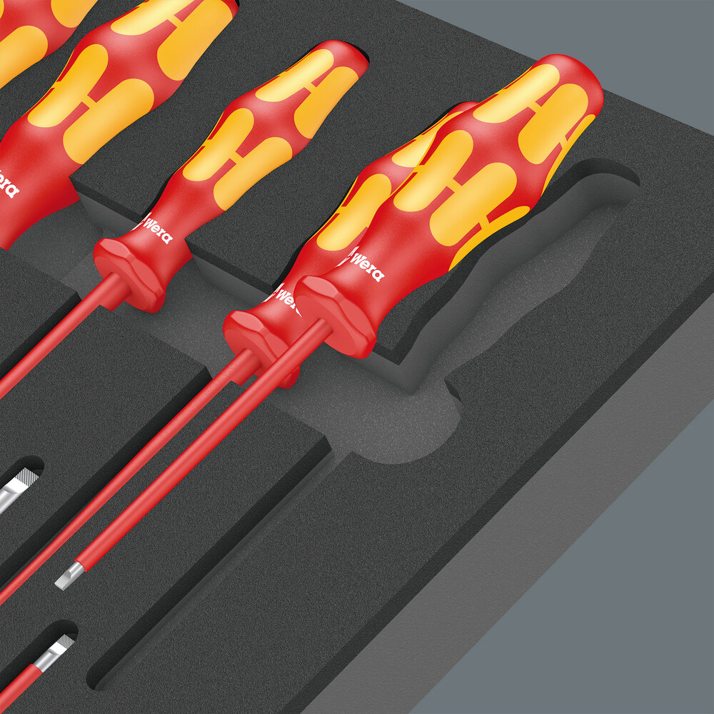 Jeu de tournevis isolés VDE 16 pièces 9711 Insert en mousse jeu de tournevis VDE 1 Wera - 05150102001