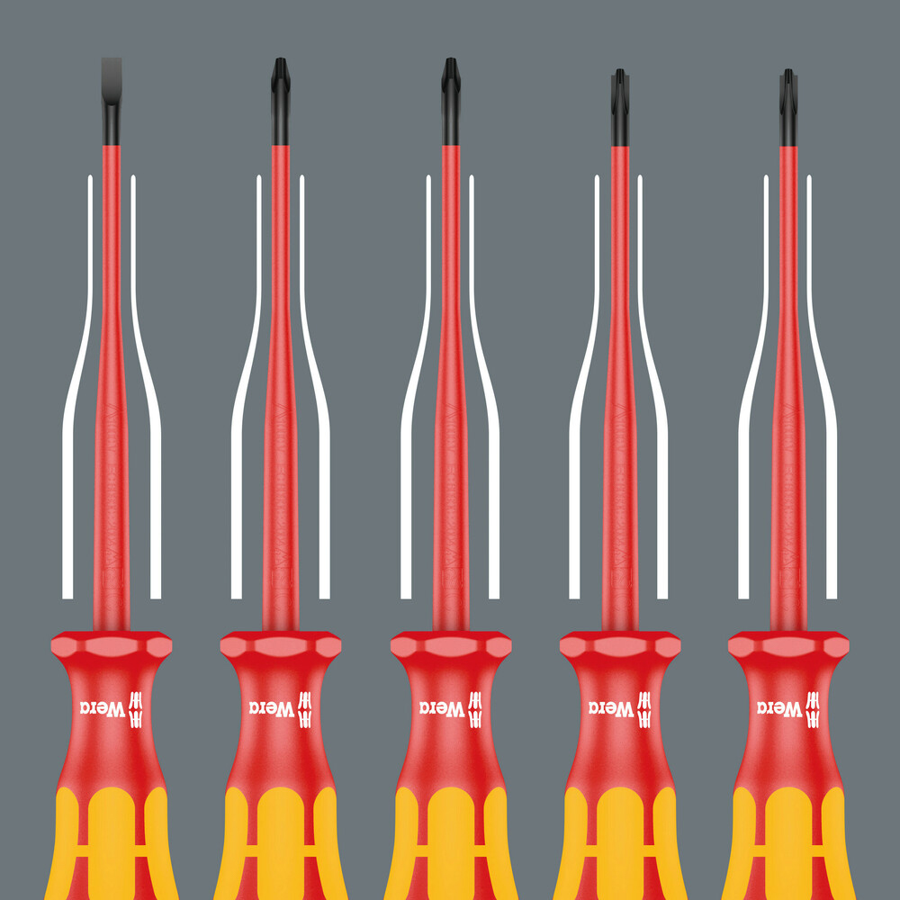 Jeu de tournevis isolés VDE 16 pièces 9711 Insert en mousse jeu de tournevis VDE 1 Wera - 05150102001