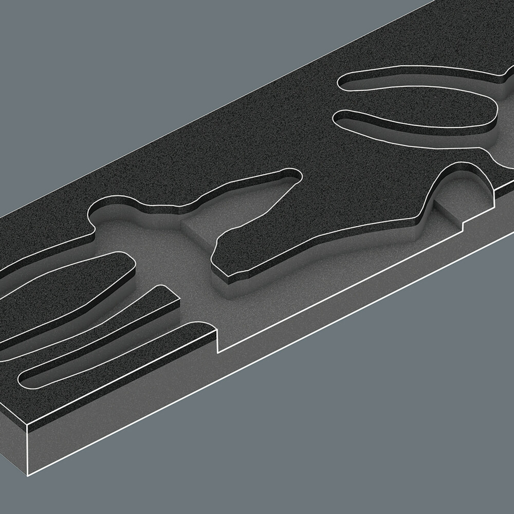 Jeu de 3 pinces 9780 Insert en mousse jeu de pinces KNIPEX 1 Wera - 05150180001