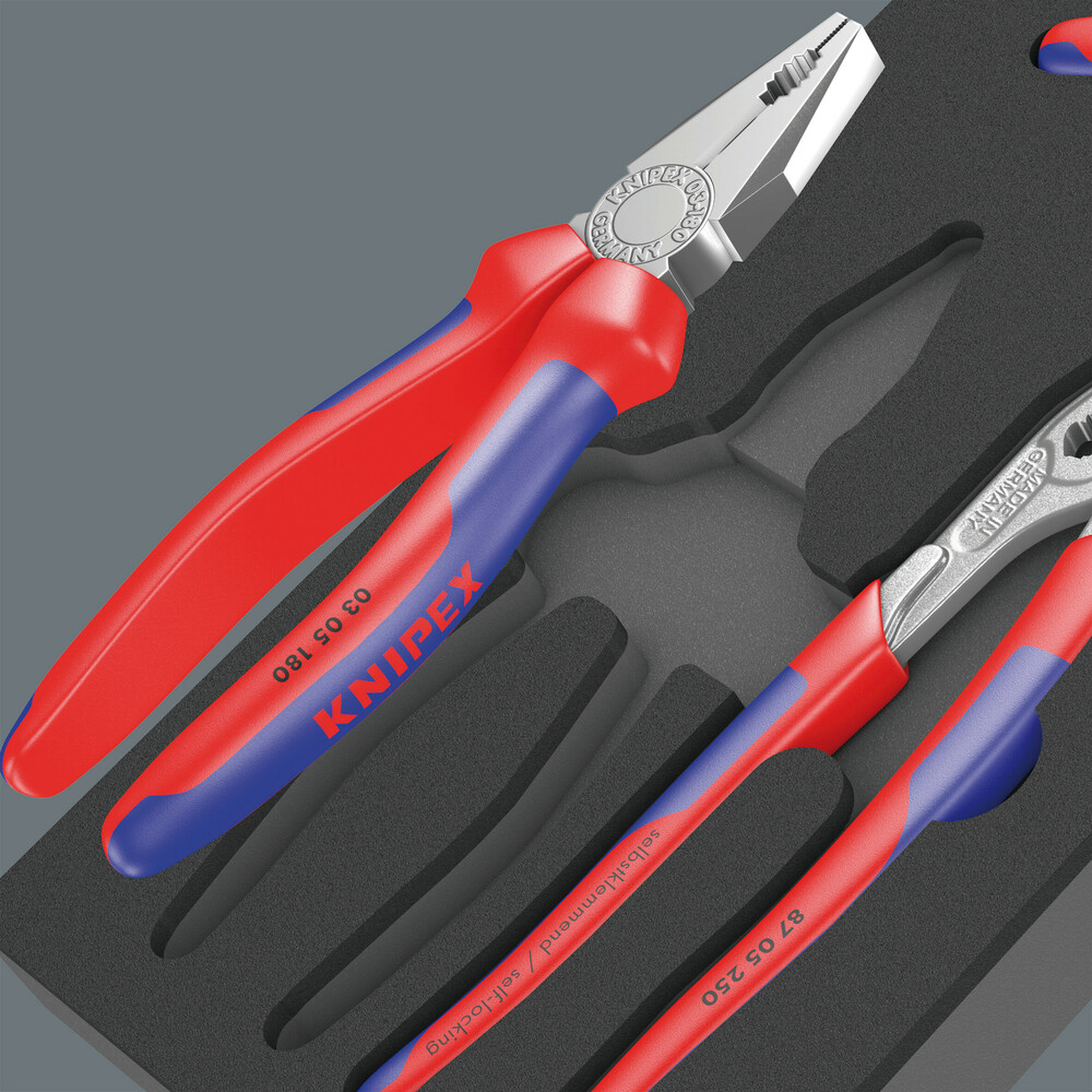 Jeu de 3 pinces 9780 Insert en mousse jeu de pinces KNIPEX 1 Wera - 05150180001