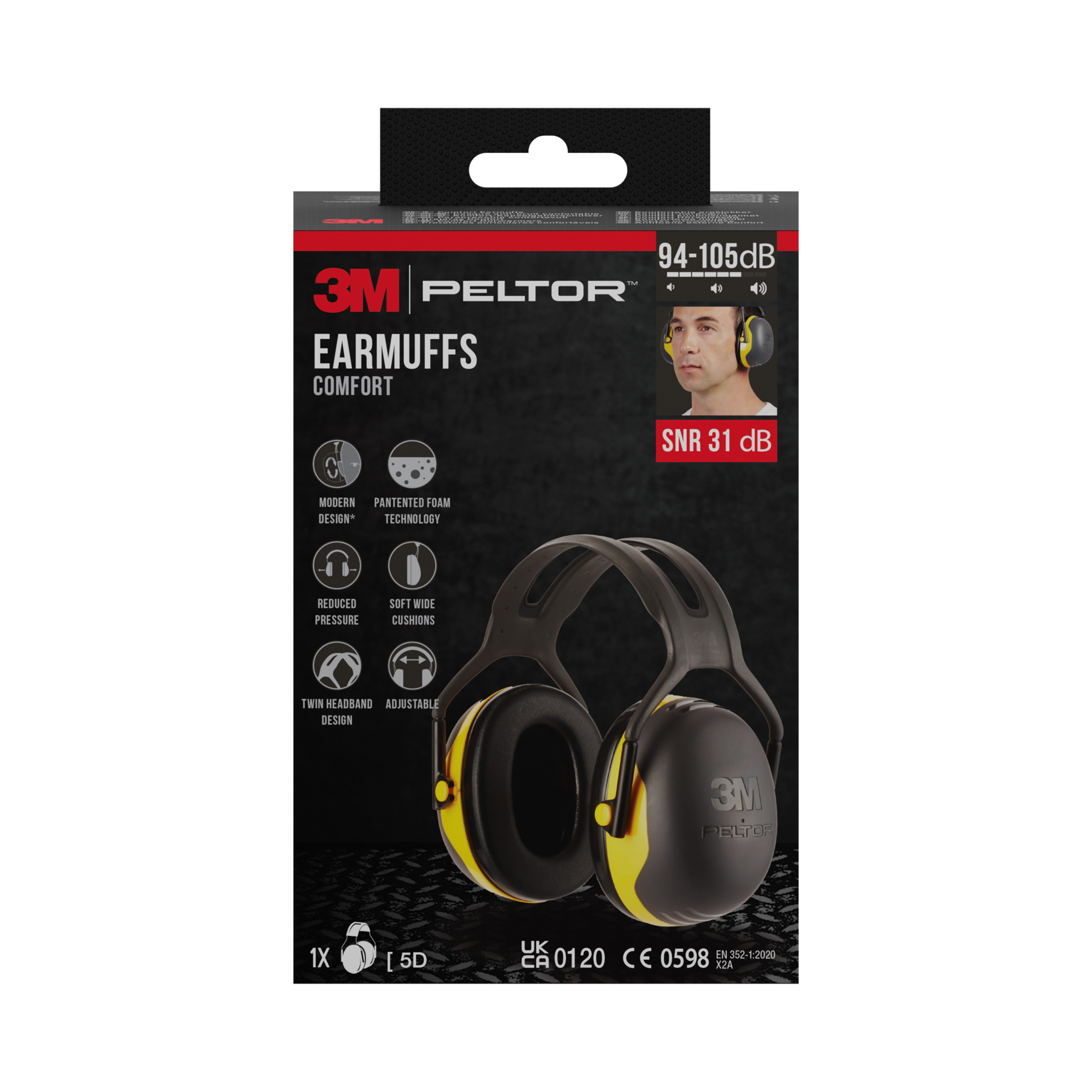 Casque anti-bruit X2A SNR 31 dB série X Jaune - 3M - X2AC10N 00