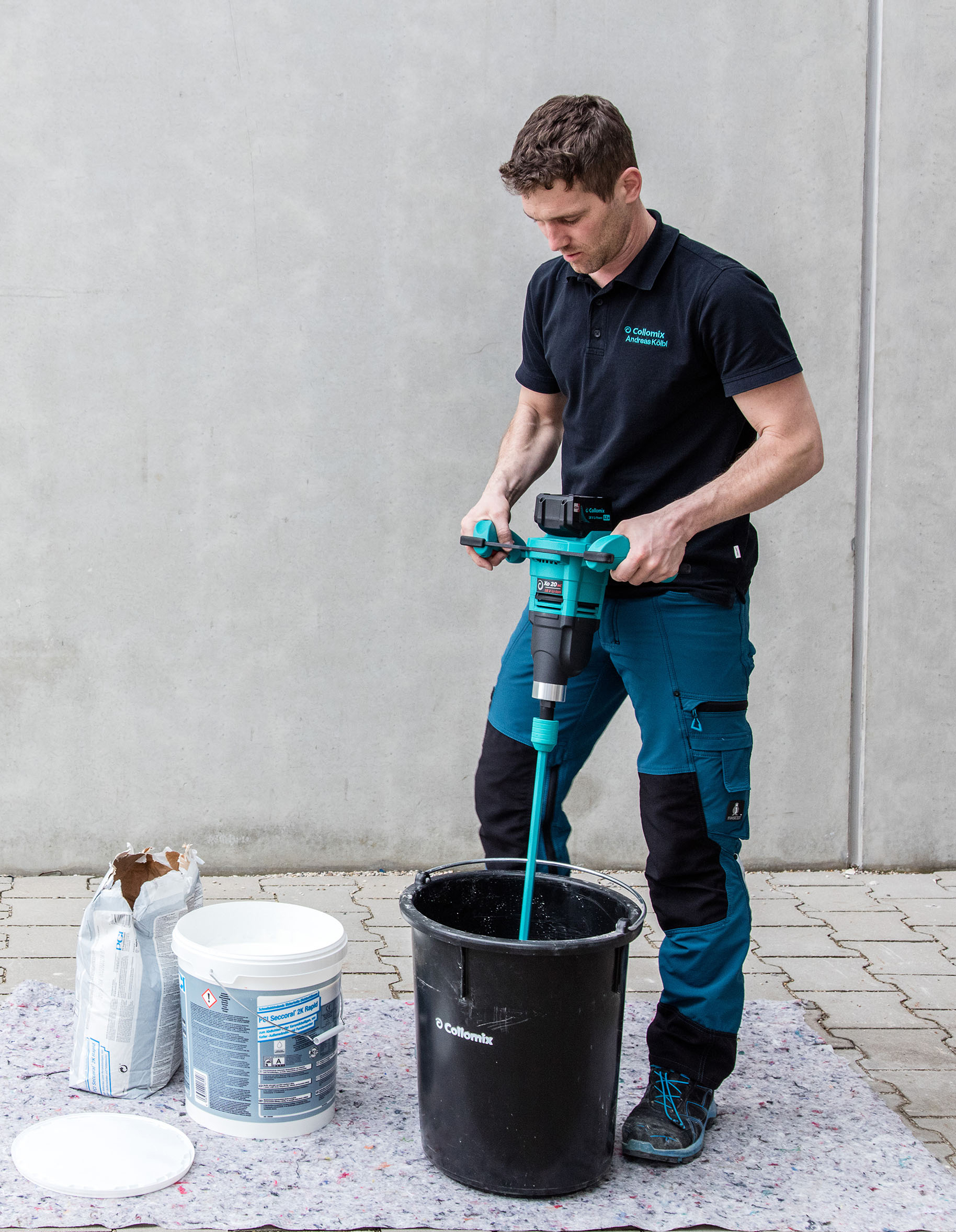 Mélangeur Xo 20 NC avec WK 140 HF avec 2x Batterie et Chargeur - COLLOMIX - 25167