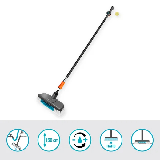 Kit de lavage avec brosse dure Cleansystem, pour les surfaces résistantes - GARDENA - 18828-20