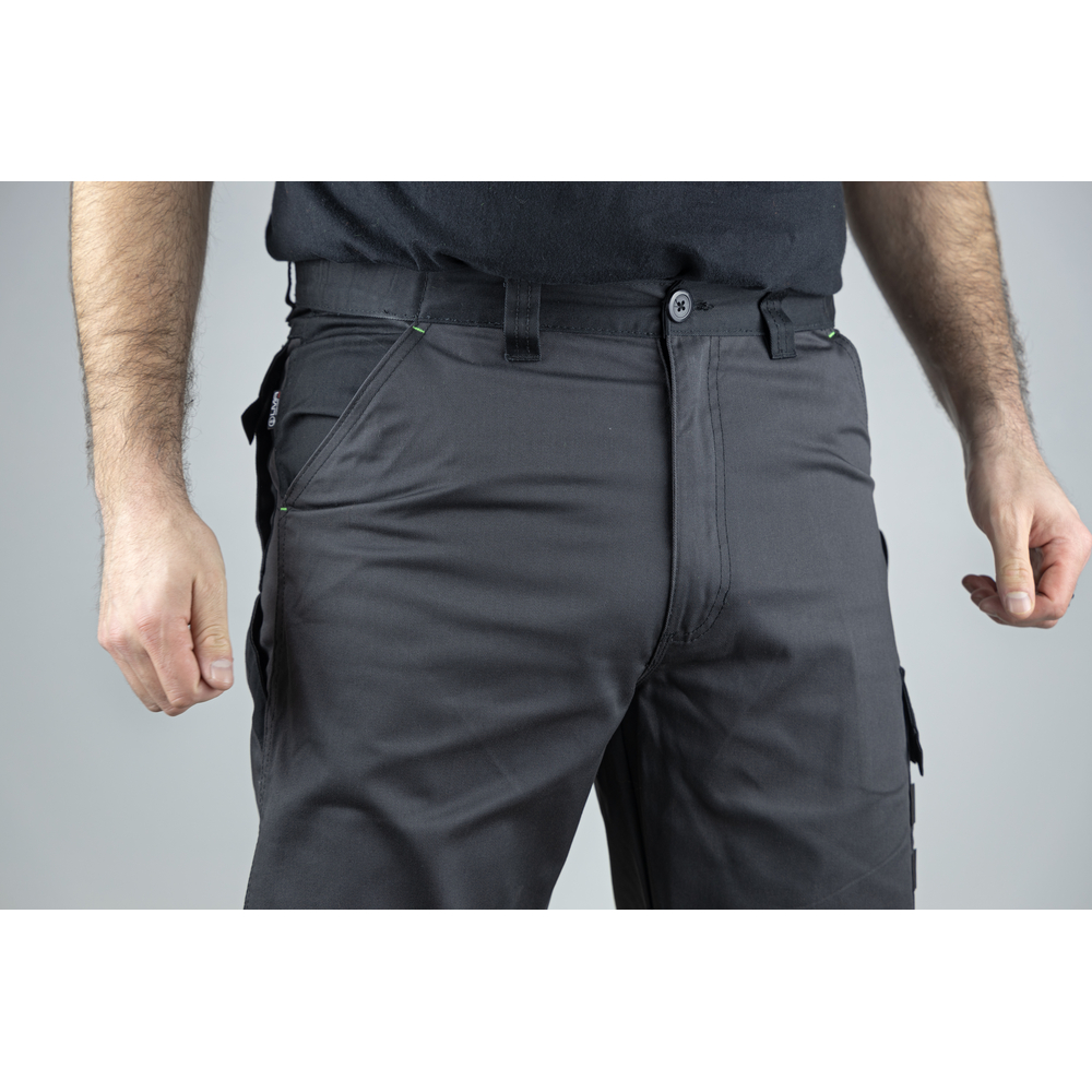 Pantalon bicolore multipoches SULFATE GRIS F NOIR - LMA LEBEURRE - 1622
