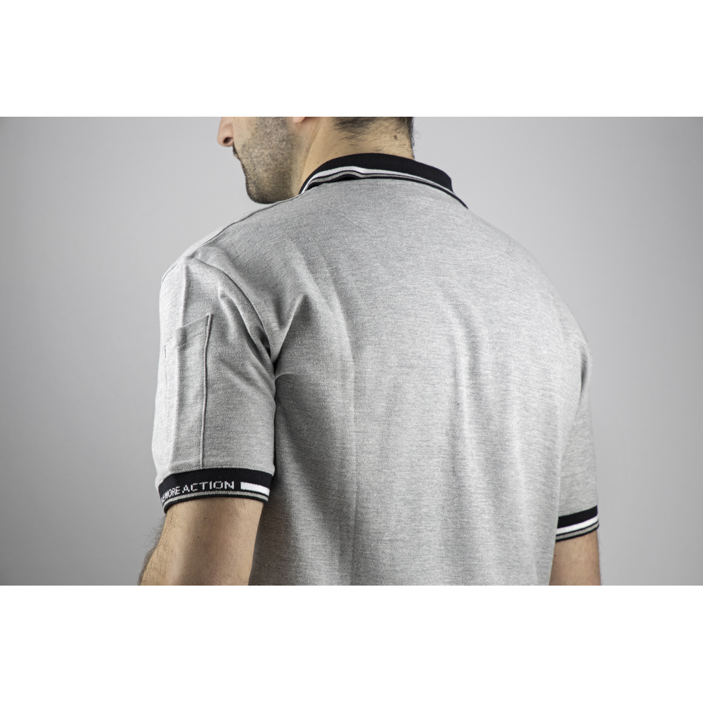 Polo maille pique MC PARKER GRIS CHINÉ - LMA LEBEURRE - 9284