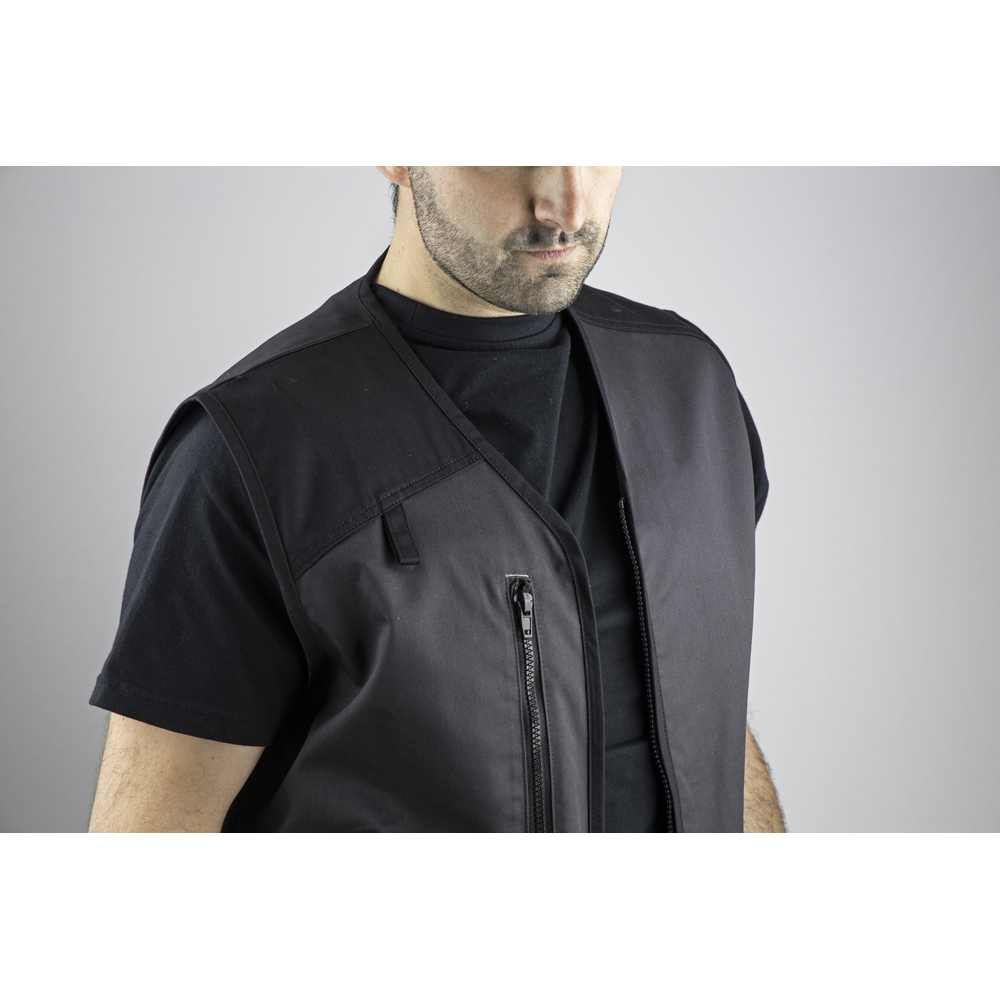 Gilet sans manches multipoches ASTRO GRIS F NOIR - LMA LEBEURRE - 5082