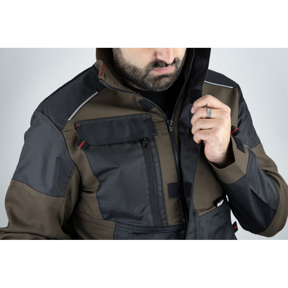 Veste bicolore stretch PARSEC MARRON NOIR - LMA LEBEURRE - 2350