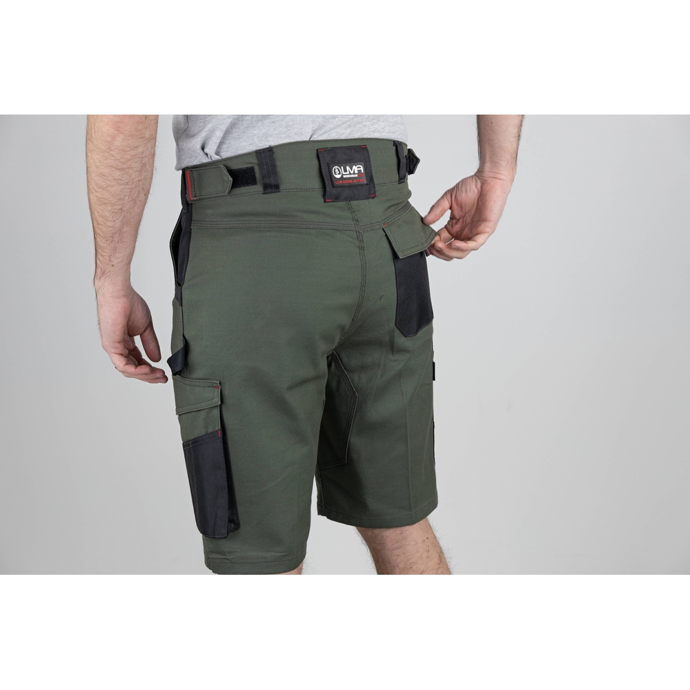 Bermudas multipoches stretch  GRABEN KAKI NOIR - LMA LEBEURRE - 6172