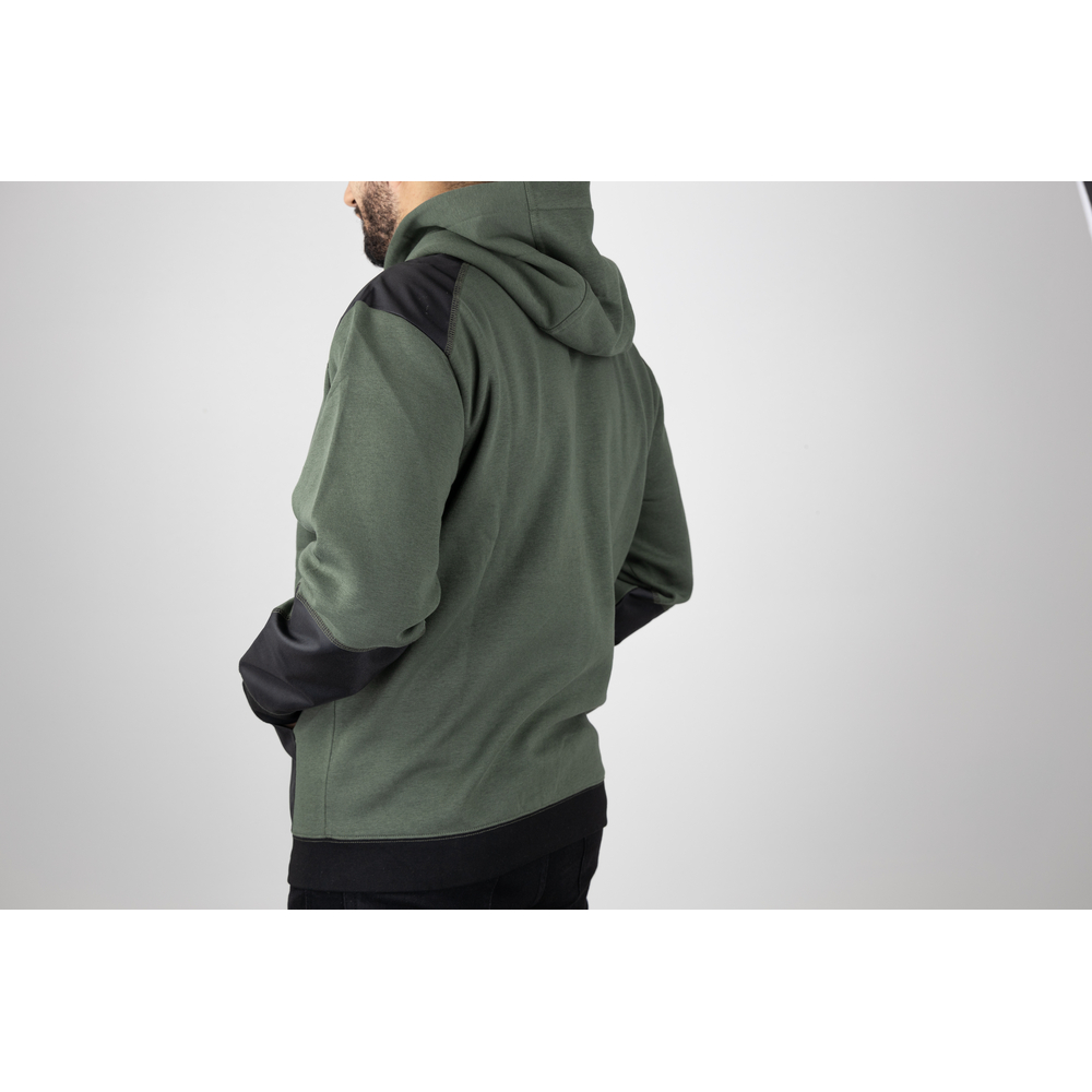 Veste molleton capuche HUDSON KAKI NOIR - LMA LEBEURRE - 8108