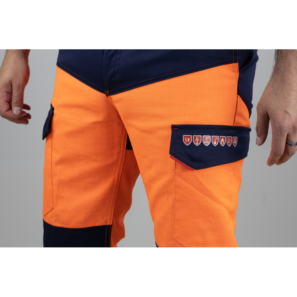 RISK E2 HV PG - Pantalon GALAXIE ORANGE MARINE - LMA LEBEURRE - 1849