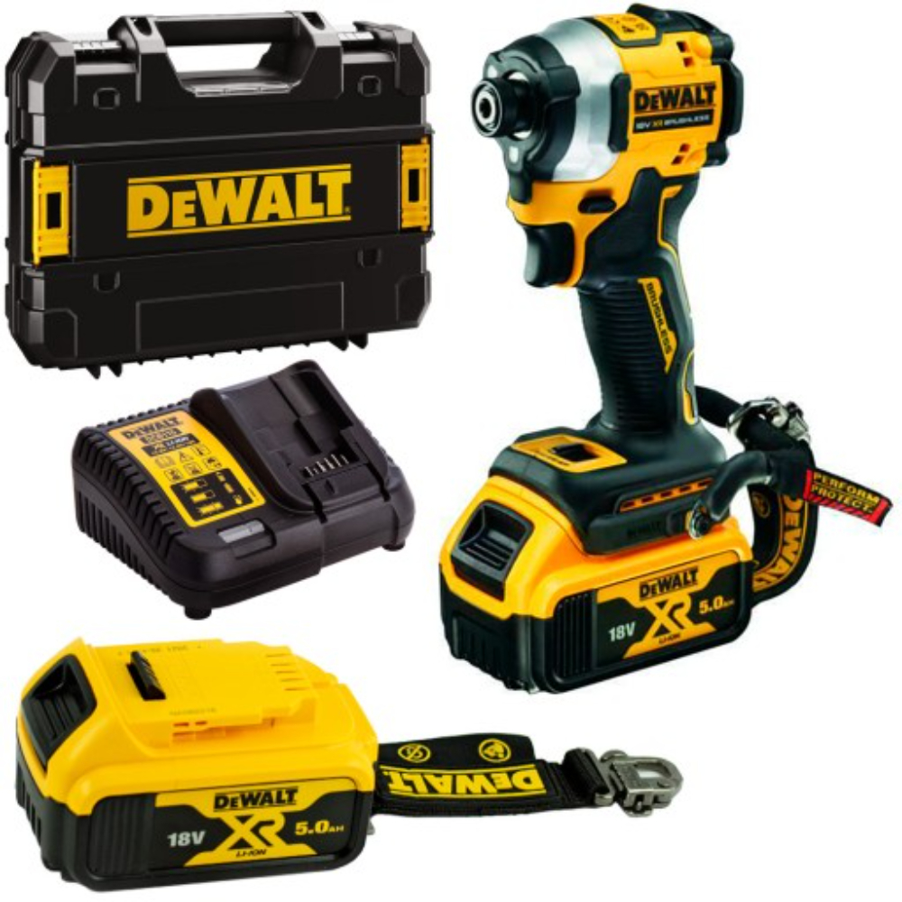Visseuse à chocs compacte XR 18V 5Ah Li-Ion Brushless - lanière de sécurité - DCF850P2LRT-QW - DEWALT