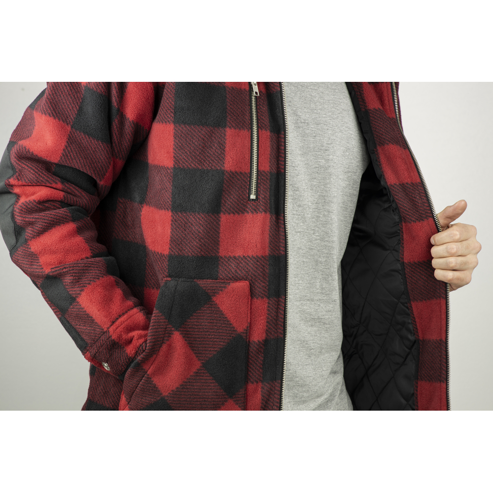 Veste matelassé carreaux bicolore ERABLE ROUGE NOIR - LMA LEBEURRE - 9260