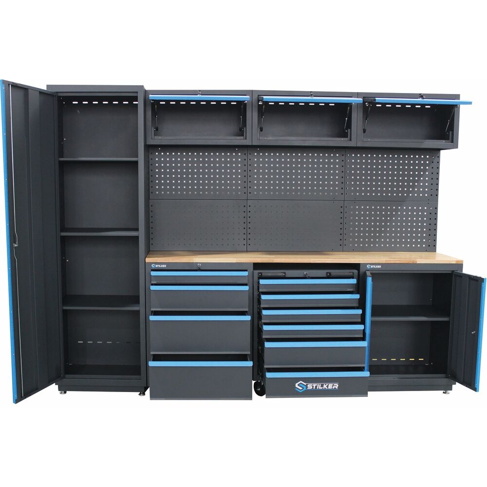 Mobilier d'atelier 4 éléments plateau bois 25 mm - STILKER - 72598