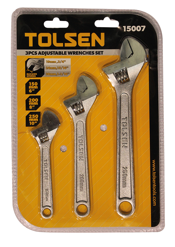 Kit 3 cles a molette (15007) TOLSEN - 100042