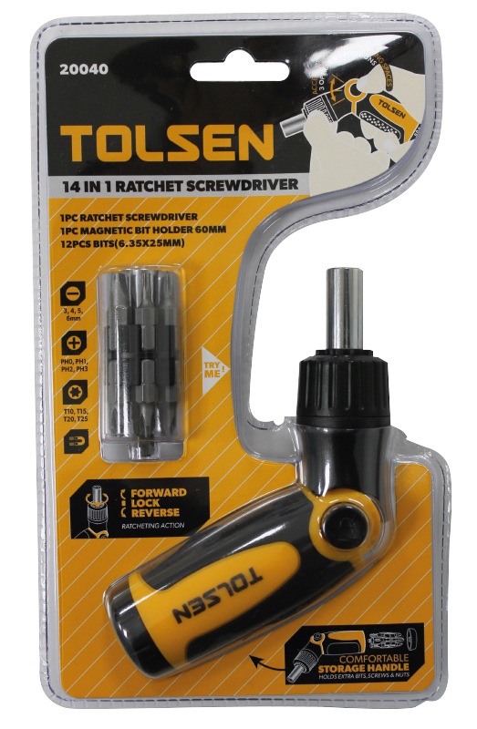 Tournevis compact pliant (20040) TOLSEN - 100179