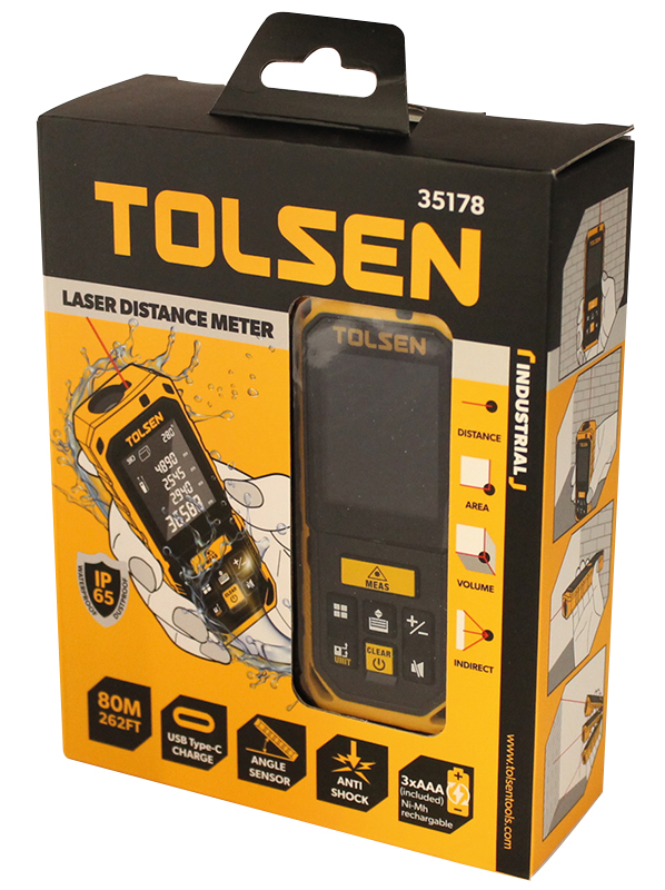 Telemetre laser 80m (35178) TOLSEN - 100250