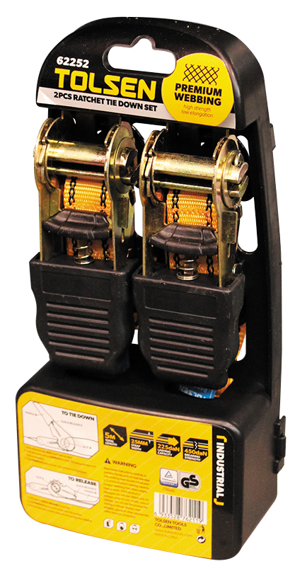 Kit 2 sangles 25mm x 5m (62252) TOLSEN - 100307