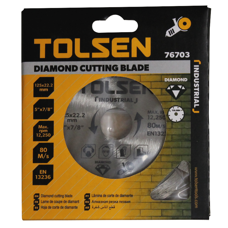 Disque diamant 10mm 125x2x22mm (76703) TOLSEN - 100329