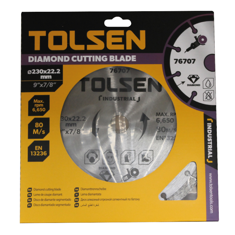 Disque diamant 10mm 230x2x22mm (76707) TOLSEN - 100330