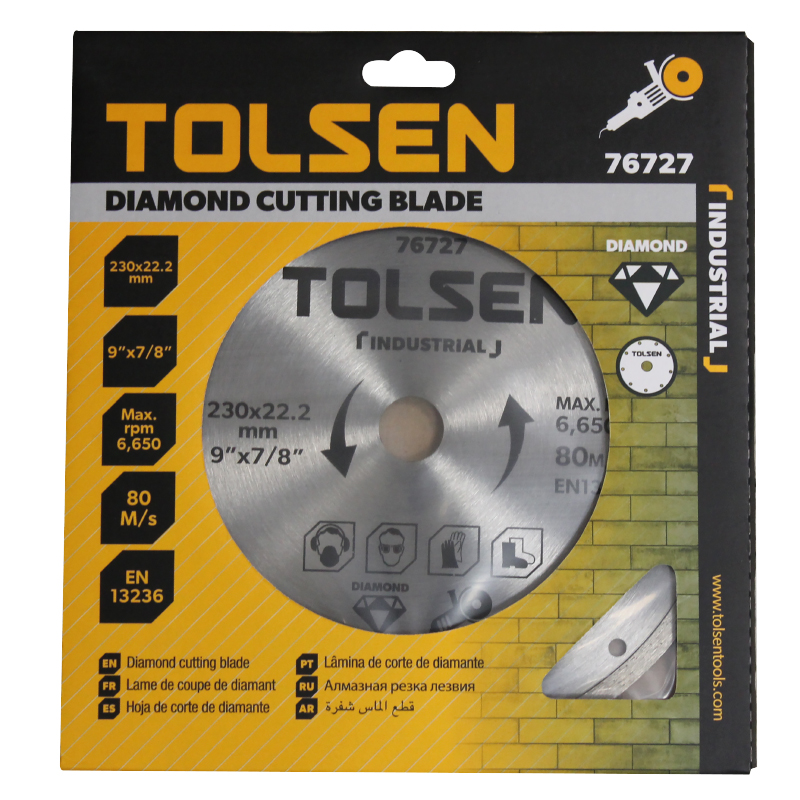 Disque diamant 6mm 230x2x22mm (76727) TOLSEN - 100332