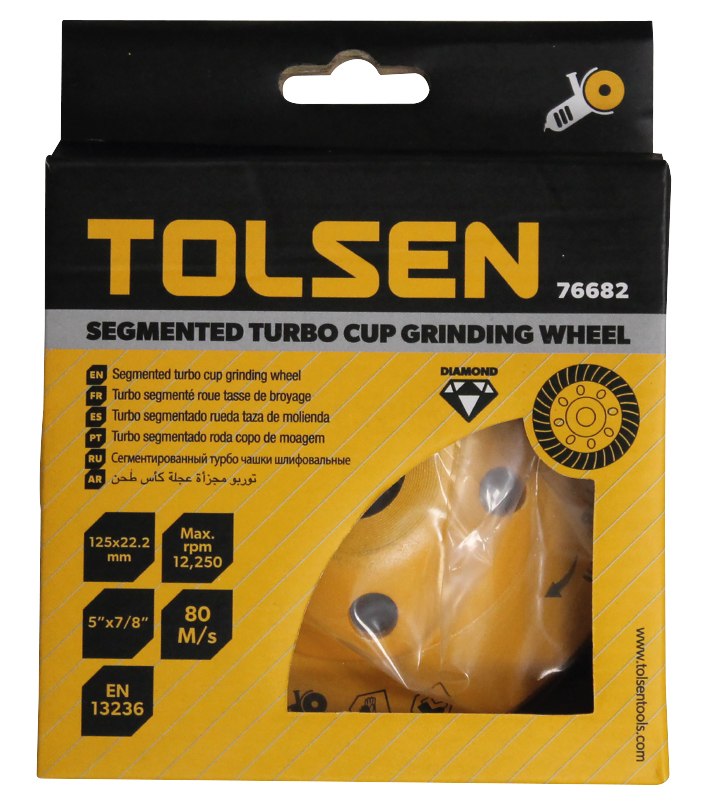 Disque segmente 5mm 125x22,2mm turbo cup (76682) TOLSEN - 100453