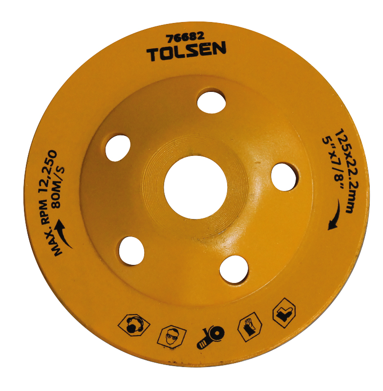 Disque segmente 5mm 125x22,2mm turbo cup (76682) TOLSEN - 100453