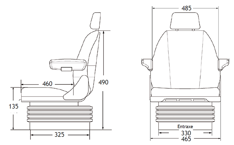 Siege t901/eco av.contacteur - 451318